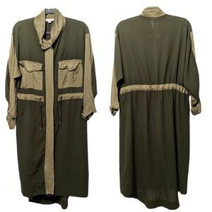 DANCE & MARVEL Military Colorblock Lagenlook Midi Jacket S